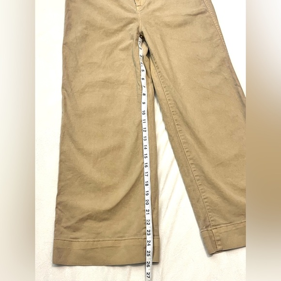 GAP Women’s Beige Tan Khaki High Rise Wide Leg Crop Trousers Pants Size 8 - Picture 10 of 16